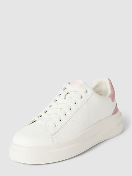 GUESS Sneakersy z obszyciem w kontrastowym kolorze model ‘ELBINA’ Mocnoróżowy 1