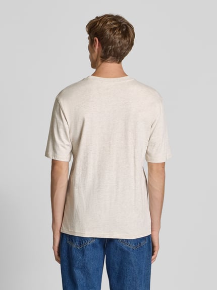 REVIEW T-Shirt mit Motiv-Print Ecru Melange 5