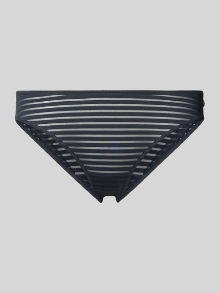 Marc O'Polo Slip met semi-transparant streepmotief Marineblauw - 1