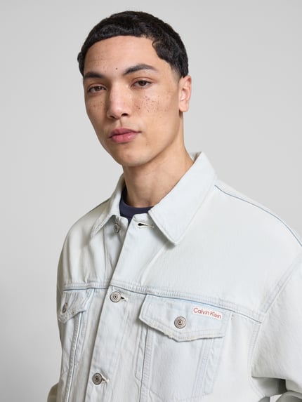 Calvin Klein Jeans Regular Fit Jeansjacke aus reiner Baumwolle Modell '90S BLEACHOUT' Hellblau 3