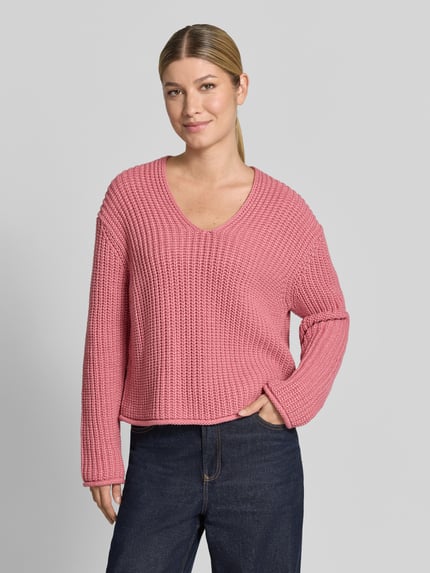 Marc O'Polo Loose Fit Pullover aus Baumwoll-Mix Pink 4