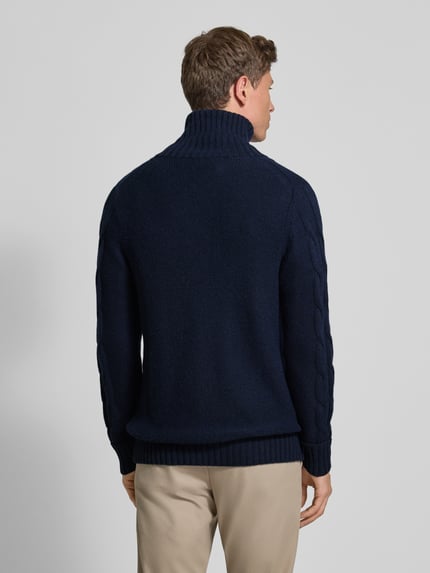 FTC Cashmere Strickjacke aus Baumwoll-Kaschmir-Mix Marine 5