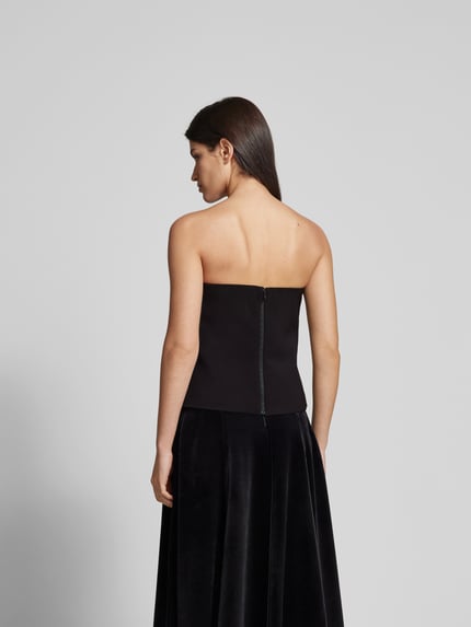 Self-Portrait Blusenshirt in Bandeau-Form Black 5