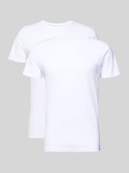 T-Shirt mit Rundhalsausschnitt im 2er-Pack Shop The Look MANNEQUINE