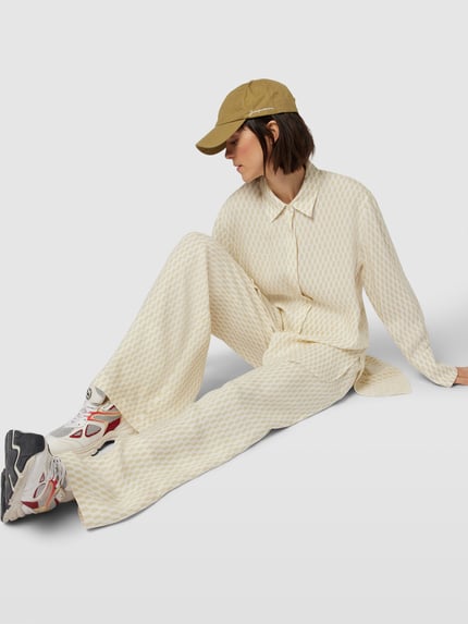 Joseph Stoffhose mit Allover-Muster Ecru 3