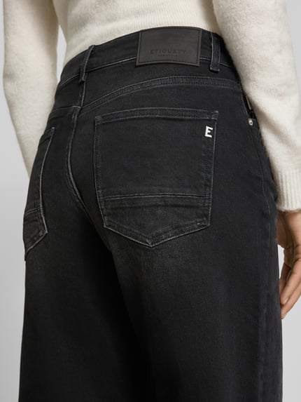 ETIQUETT ESSENTIALS Wide Leg Jeans im 5-Pocket-Design Modell 'Smartie' Black 3
