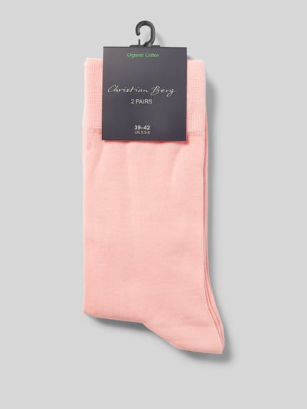 Christian Berg Men sokken met labeldetail in set van 2 Abrikoos - 3