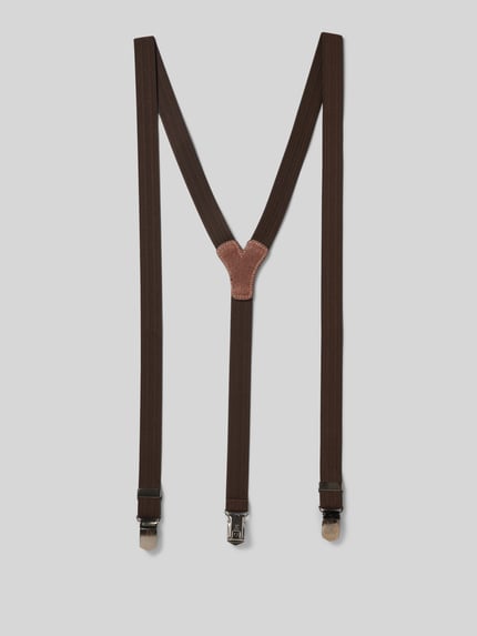 LLOYD Men's Belts Hosenträger mit Leder-Badge Dunkelbraun 1