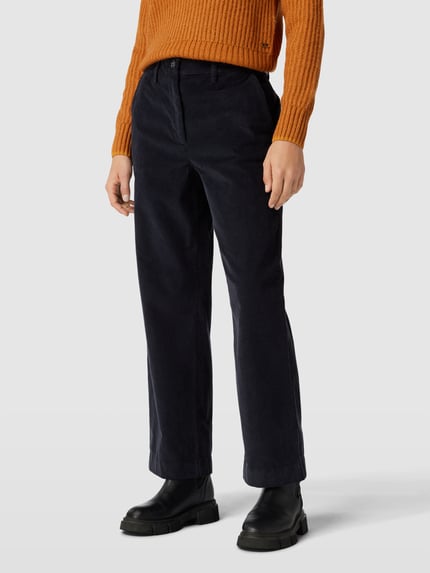 Marc O'Polo Corduroy broek met stretch, model 'LANDE' Donkerblauw - 4