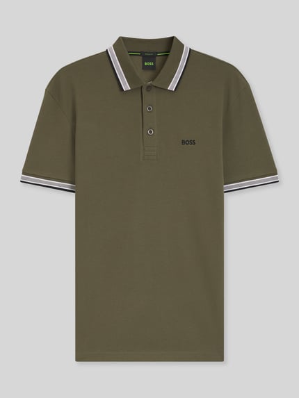 BOSS Green Koszulka polo o kroju regular fit z czystej bawełny model „PADDY” Antracytowy 2