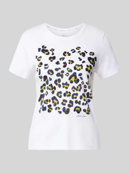 T-Shirt mit Pailettenbesatz Shop The Look MANNEQUINE