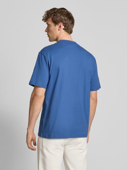 HUGO T-Shirt mit Label-Print Modell 'Dapolino' Rauchblau 5