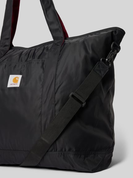 Carhartt Work In Progress Torba shopper z detalem z logo model ‘Alumni Tote Bag’ Czarny 3