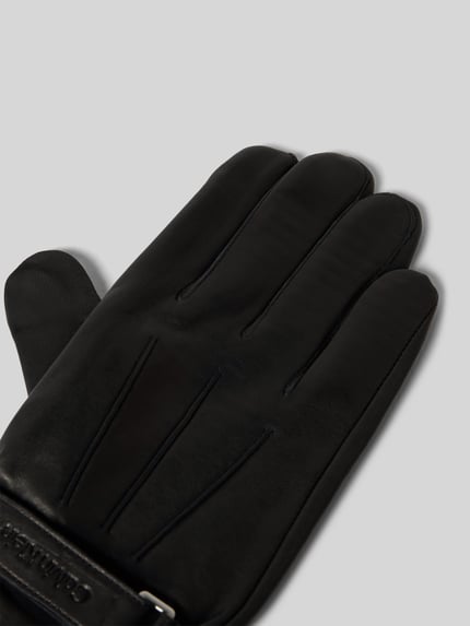 CK Calvin Klein Handschuhe mit Woll-Anteil in Leder-Optik BLACK 2