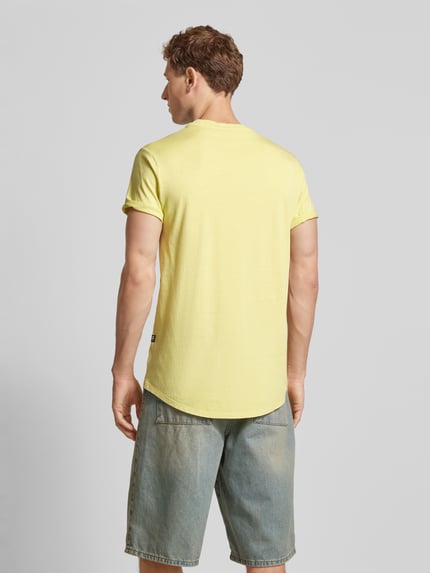G-Star RAW T-Shirt mit Label-Detail Modell 'Lash' GELB 5
