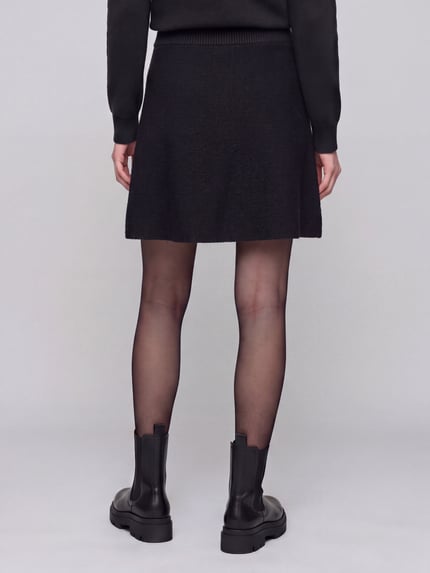 PIECES Mini-Rock mit ausgestellter Rockpartie Black 5