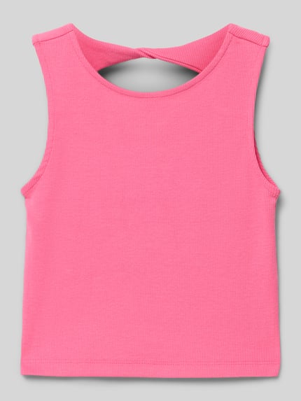 s.Oliver RED LABEL Slim fit tanktop met cut-out aan de achterkant Felroze - 1