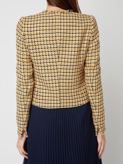 windsor. Blazer van tweed met pepitadessin Mosterdgeel - 5