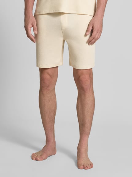 BOSS Regular Fit Sweatshorts aus Baumwoll-Mix Offwhite 4
