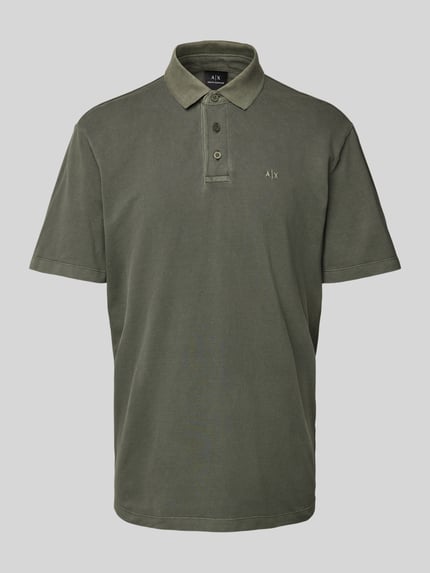 Armani Exchange Poloshirt mit kurzer Knopfleiste Oliv 2