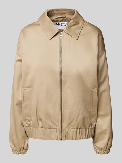 Jake*s Casual Bomberjack met strookzakken Beige - 2