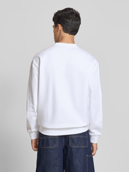 Calvin Klein Jeans Sweatshirt mit Label-Print Weiss 5