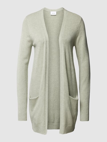 VILA Strickcardigan mit Eingrifftaschen Modell 'VIRIL' Khaki Melange 2