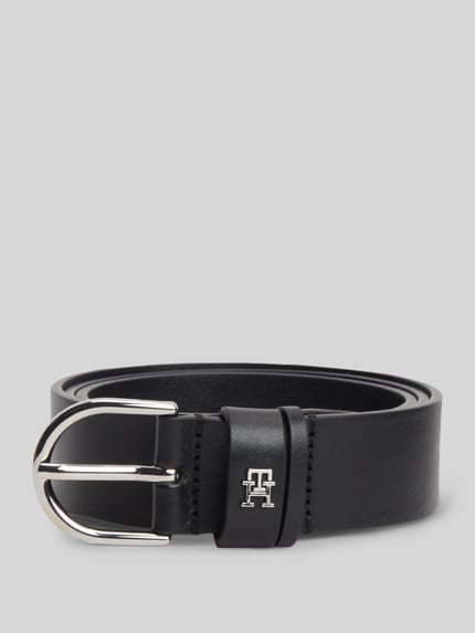 Tommy Hilfiger Gürtel aus echtem Leder mit Logo-Applikation Black 1