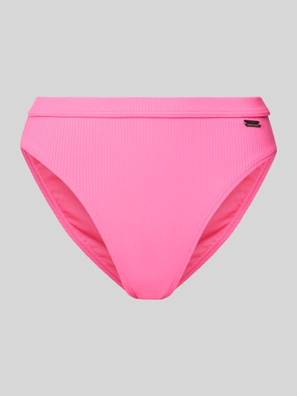 High Waist Bikini-Hose mit Label-Detail Modell 'Lucky' Shop The Look MANNEQUINE
