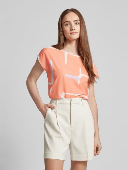OPUS T-shirt met all-over print, model 'Sisbo' Koraal - 4