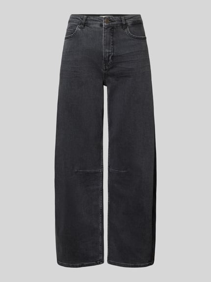 OPUS PANTS Barrel Jeans aus Baumwoll-Mix mit Teilungsnähten Modell „Mari Vega“ Anthrazit 2