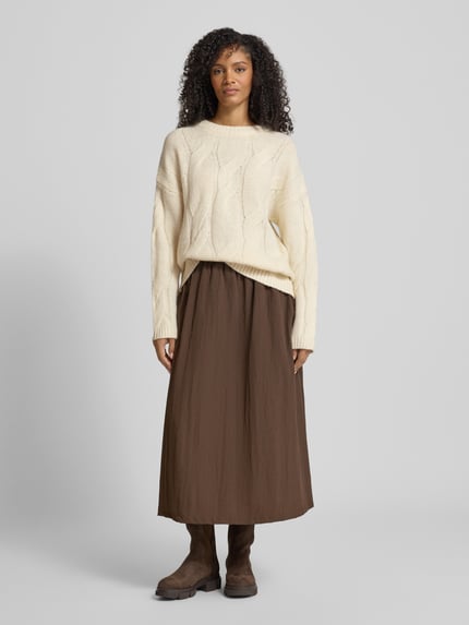 My Essential Wardrobe Oversized gebreide pullover met ribboorden, model 'Will' Offwhite - 1