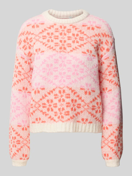 ONLY Pullover mit weichem Jacquardstrick Offwhite 2