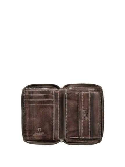 camel active Portemonnee van leer in retro-look Zwart - 4