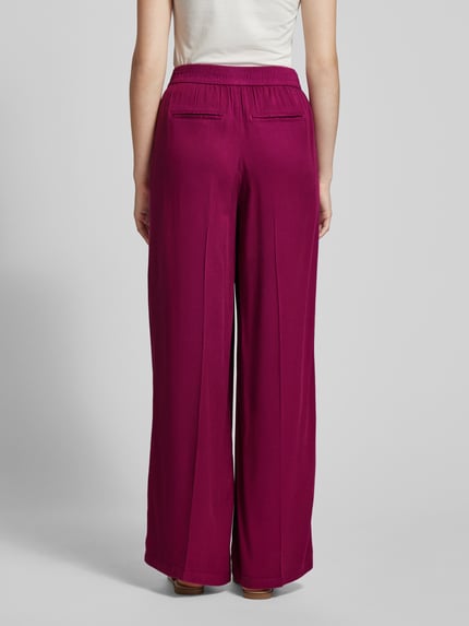 s.Oliver RED LABEL Wijde broek met gestileerde paspelzakken Bordeaux - 5