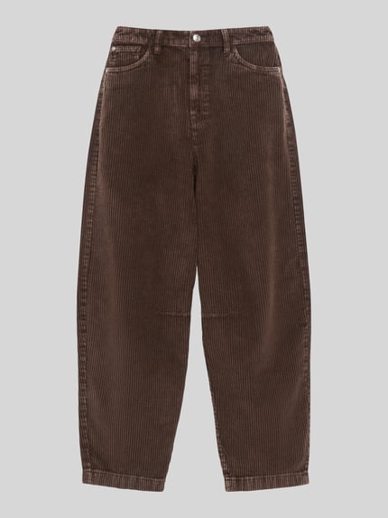 Produktfoto, Regular Fit Cordhose mit Umschlagabschluss von S.OLIVER CASUAL in Braun, unifarben, strukturierter Cord, 5-Pocket-Design, Umschlag am Beinabschluss