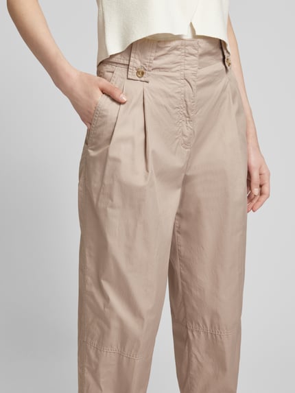 BOSS Loose fit broek met achterzakken, model 'Takarla' Beige - 3