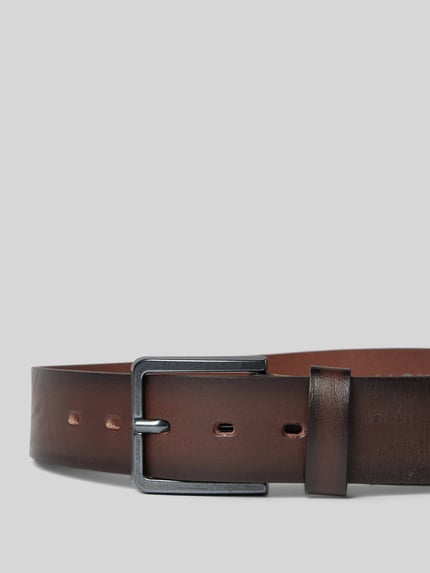 LLOYD Men's Belts Pasek skórzany ze sprzączką Ciemnobrązowy 2