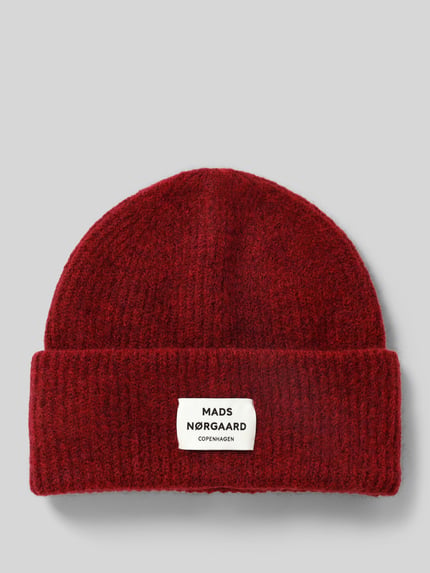 MADS NØRGAARD Beanie van scheerwolmix, model 'Tosca Anju' Bordeaux - 1