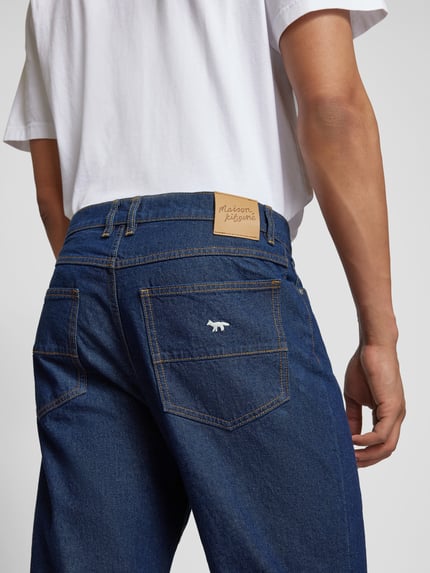 MAISON KITSUNÉ Jeansy z 5 kieszeniami Jeansowy niebieski 3