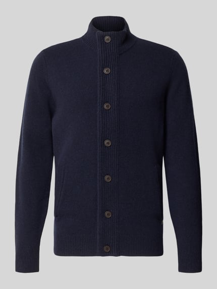 Barbour Cardigan mit Stehkragen Marine 2