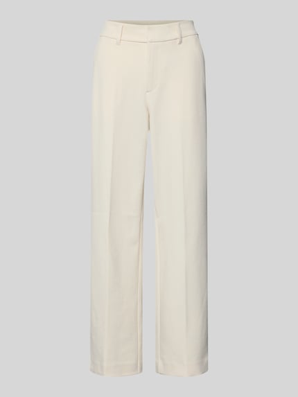 Produktfoto, Wide Leg Stoffhose mit Bügelfalten von s.Oliver RED LABEL in Optik: Unifarben, Passform: Casual wide leg, Materialverarbeitung: Piqué.