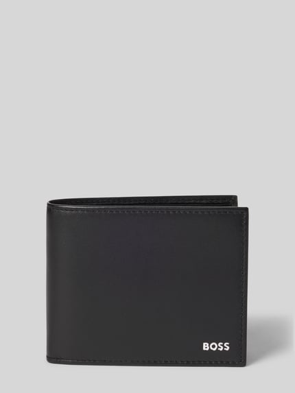 BOSS Portfel z naturalnej skóry bydlęcej model ‘RANDY_TRIFOLD’ Czarny 1