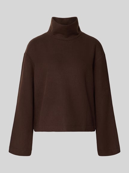 s.Oliver RED LABEL Pullover mit Turtleneck-Strickoptik Dunkelbraun 2