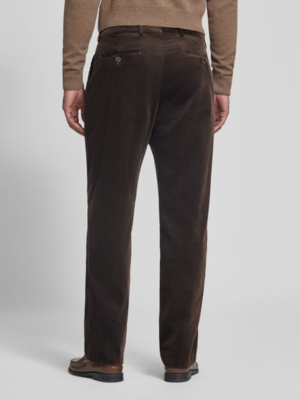 Selected Regular Fit Business-Hose mit Bundfalte Dunkelbraun 5