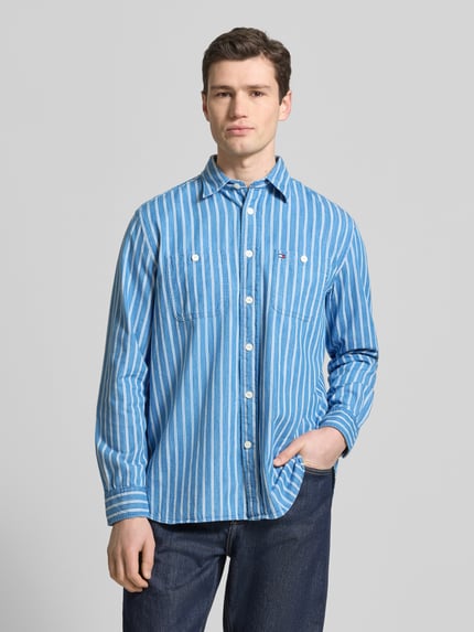 Tommy Hilfiger Regular Fit Freizeithemd aus reiner Baumwolle Modell 'CHAMBRAY' Blau 4