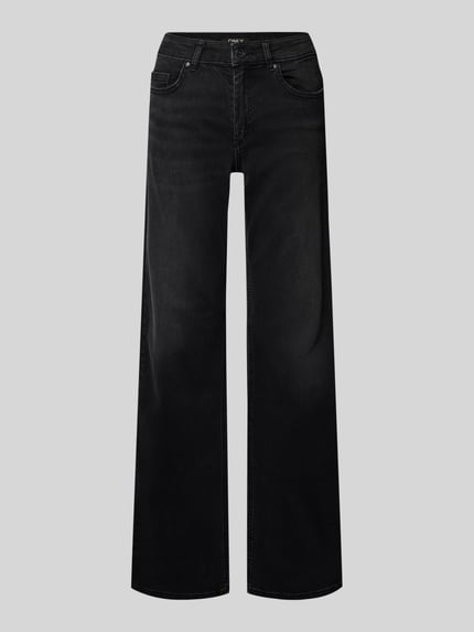 ONLY Wide Leg Jeans aus Baumwoll-Mix Modell 'BLUSH' Black 2