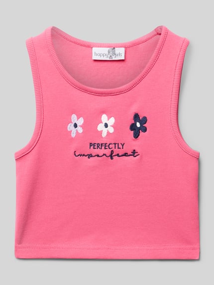 Happy Girls Tanktop met motiefstitchings Felroze - 1