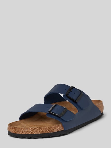 Birkenstock Slides mit Dornschließe Modell 'Arizona' Blau 1
