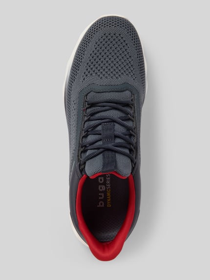 Produktfoto, Sneakersy z zaokrąglonym czubkiem, wiązaniem, detalem z logo, Model 'Caraway' od Bugatti, wysokość obcasa 6 cm, wysokość cholewki 8 cm, szerokość w rozmiarze 44: 7 cm, męskie